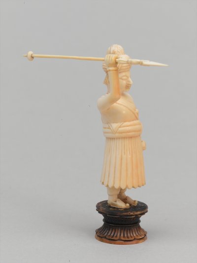 Black pawn, chess piece, India, 1820 circa by James Sharples