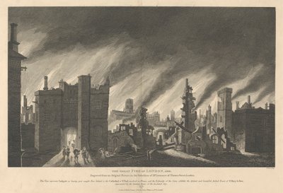 The Great Fire of London, 1666 by James Stow