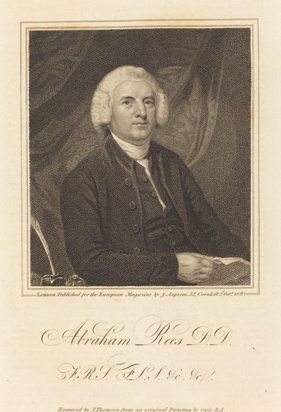 Abraham Rees, D.D. by James Thomson after John Opie