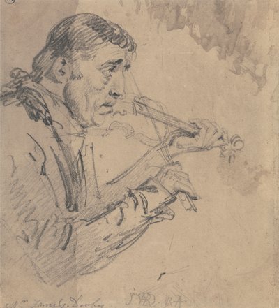 Mr. James Derby Playing the Violin by James Ward