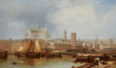 View of Cologne with the Unfinished Cathedral by James Webb