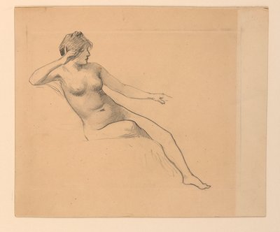 Seated Female Nude by James Wells Champney
