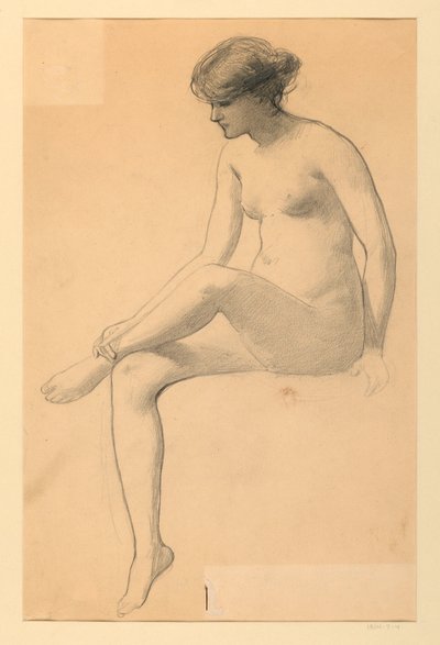 Seated Female Nude by James Wells Champney