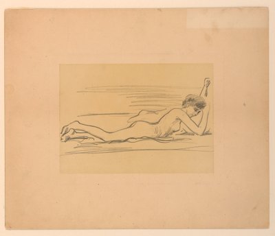 Sketch of Female Nude by James Wells Champney