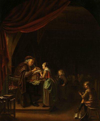 The Schoolmaster by Jan Adriaensz. van Staveren (copy after)