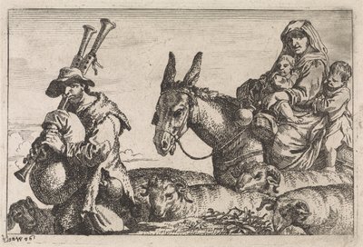 The Bagpiper (Various Genre Scenes) by Jan Baptist de Wael