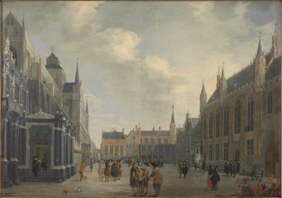 Burg Square in Bruges by Jan Baptist van Meunincxhove