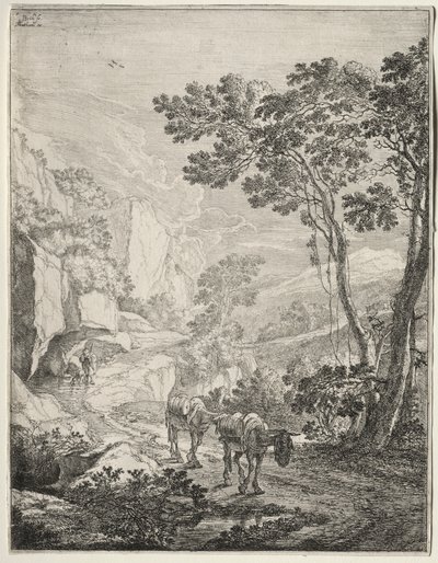 The Two Mules. Rocca Aquatico near Ancona by Jan Both