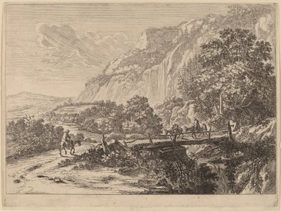 The Wooden Bridge at Sulmona, near Tivoli by Jan Both