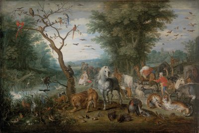 Paradise Landscape with Animals by Jan Brueghel the Younger