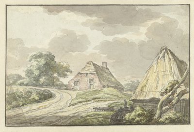 Farmhouse at the Fork of a Country Road by Jan Bulthuis