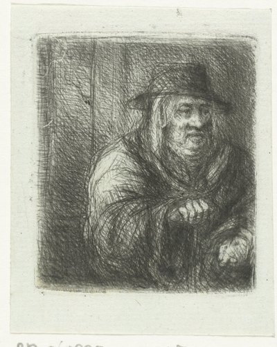 Old Man with Cloak and Hat by Jan Chalon