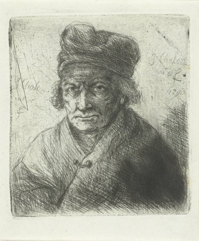 Old Man with Cap by Jan Chalon