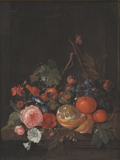 Flowers and Fruit by Jan Davidsz de Heem