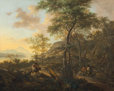 An Italianate Evening Landscape by Jan Dirksz Both