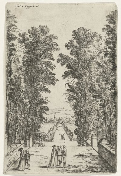 Terrace in a Park by Jan Fouceel