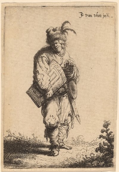 The Hurdy-Gurdy Player by Jan Georg van Vliet