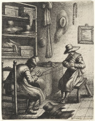 Hatter (Occupations) by Jan Gillisz. van Vliet