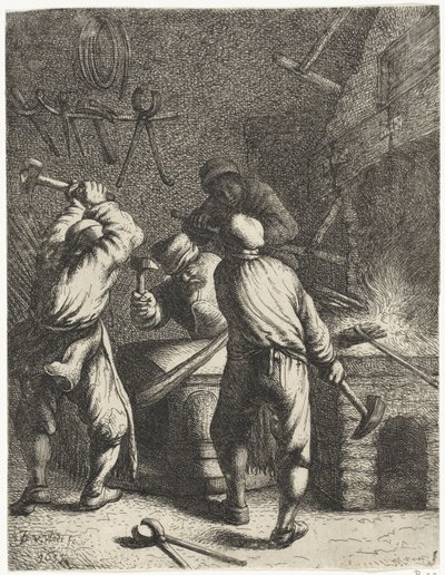 Blacksmiths by Jan Gillisz. van Vliet