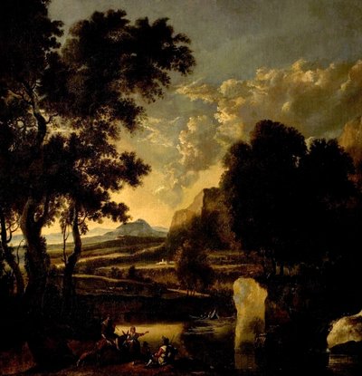 Landscape with Figures in the Foreground by Jan Hackaert