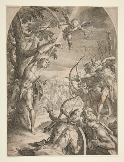 Martyrdom of Saint Sebastian by Jan Harmensz. Muller