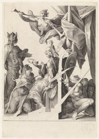 Mercury Leading Young Artists to Minerva by Jan Harmensz. Muller