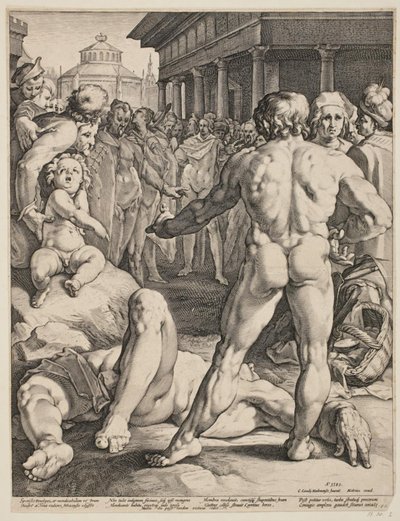 The Fight between Ulysses and Irus by Jan Harmensz. Muller