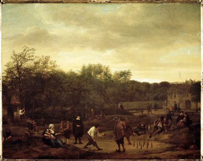 Peasants Playing Balls in Holland by Jan Havicksz. Steen