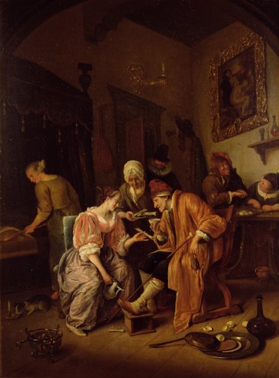 Sick Old Man by Jan Havickszoon Steen