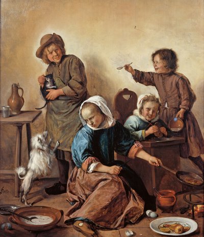 The Childrens Meal, ca 1665 by Jan Havickszoon Steen