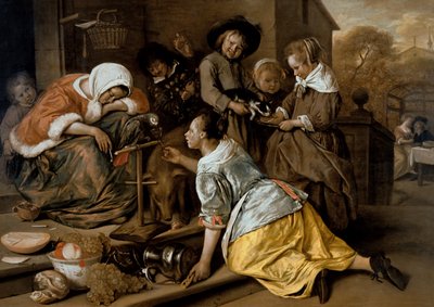 The Effects of Intemperance, c.1663-65 by Jan Havickszoon Steen