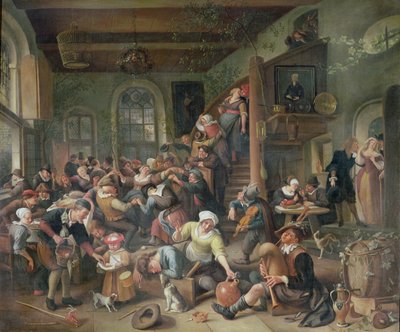 The Egg Dance by Jan Havickszoon Steen