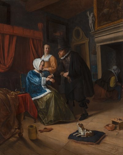 The Sick Girl, c.1660 by Jan Havickszoon Steen