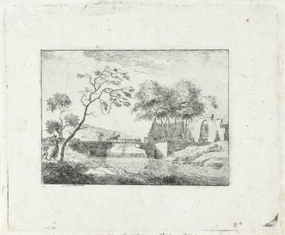 Landscape with Bridge and Farm by Jan Izaak van Mansvelt