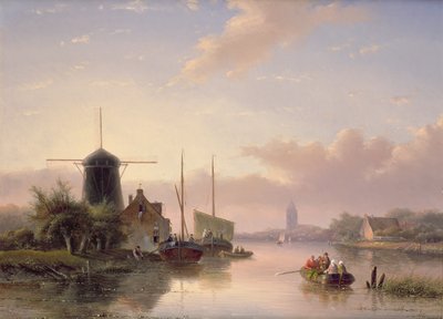 Summer Landscape at Sunset, 1858 by Jan Jacob Spohler