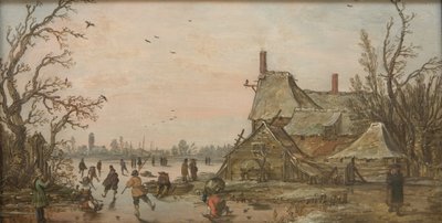 Winter Scene at a Farm by Jan Josefsz van Goyen