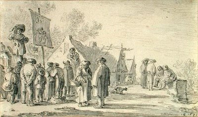 A Village Scene by Jan Josephsz van Goyen