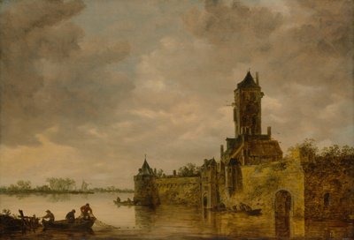 Castle by a River by Jan Josephsz van Goyen
