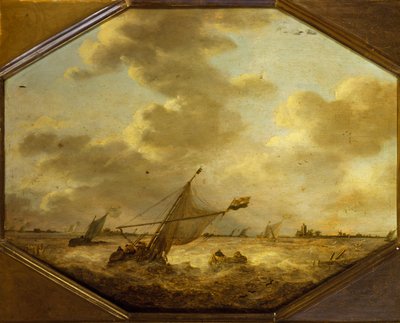 Marine Landscape with Fishermen by Jan Josephsz van Goyen