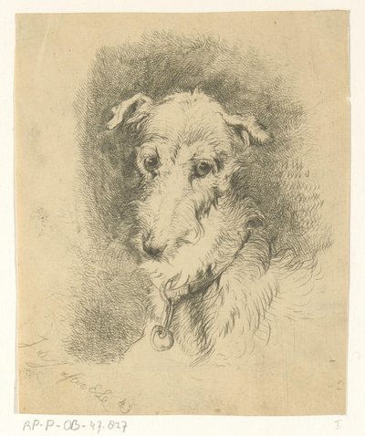 Head of a Greyhound by Jan Karel Jacob de Jonge