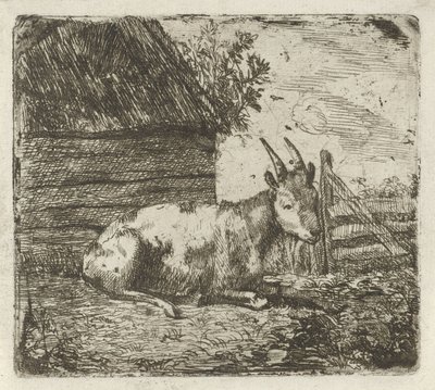 Goat by a Barn by Jan Kobell (II)
