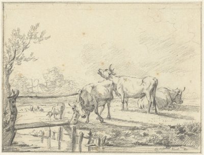 Cows in a Meadow by Jan Kobell (II)