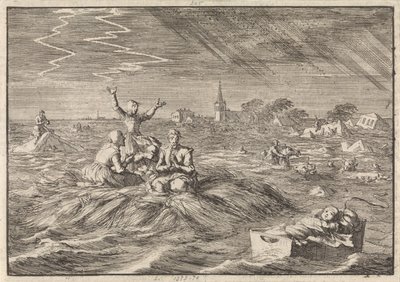 Flood in Groningen, 1686 by Jan Luyken