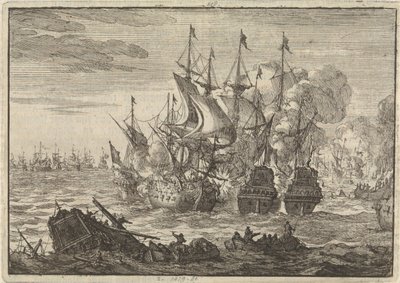 Battle of Beachy Head, 1690 by Jan Luyken