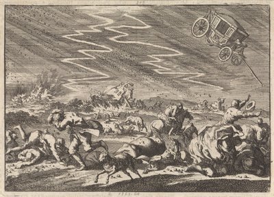 Severe Thunderstorm in Donsenhausen, Thuringia, 1674 by Jan Luyken