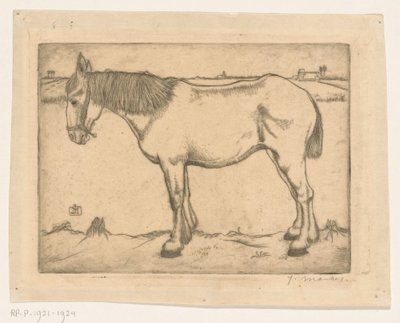 Horse by Jan Mankes (signed by artist)