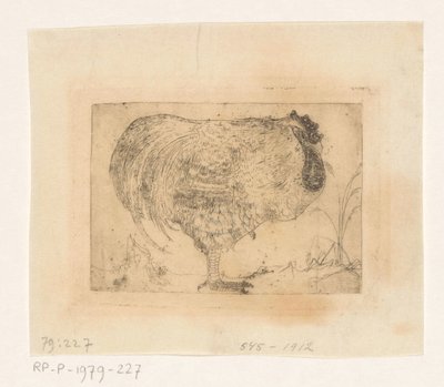 Crouching Rooster by Jan Mankes