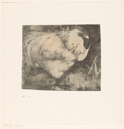 Huddled Rooster by Jan Mankes