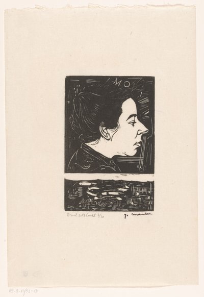 Portrait of Anne Zernike by Jan Mankes