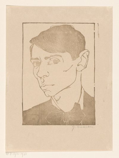 Self-Portrait with Bow Tie by Jan Mankes